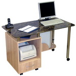 Стеклянные компьютерные и офисные столы